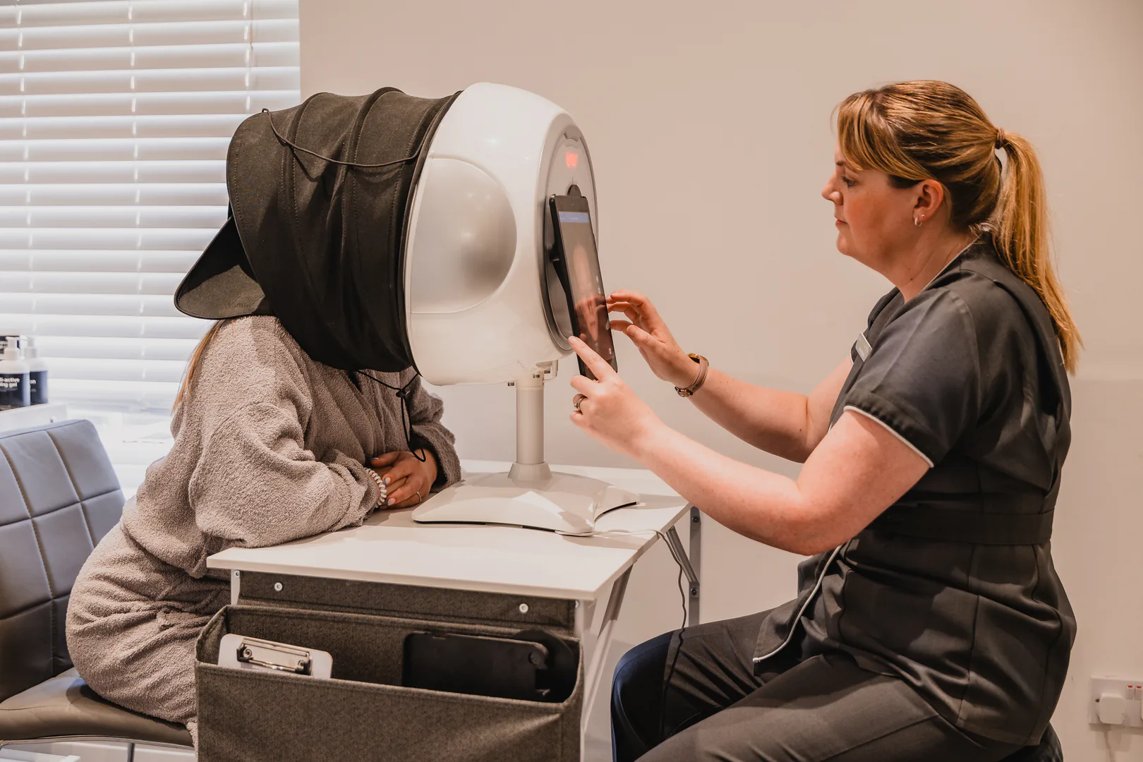 Professional skin analysis consultation at The Beauty Factory in Blyth