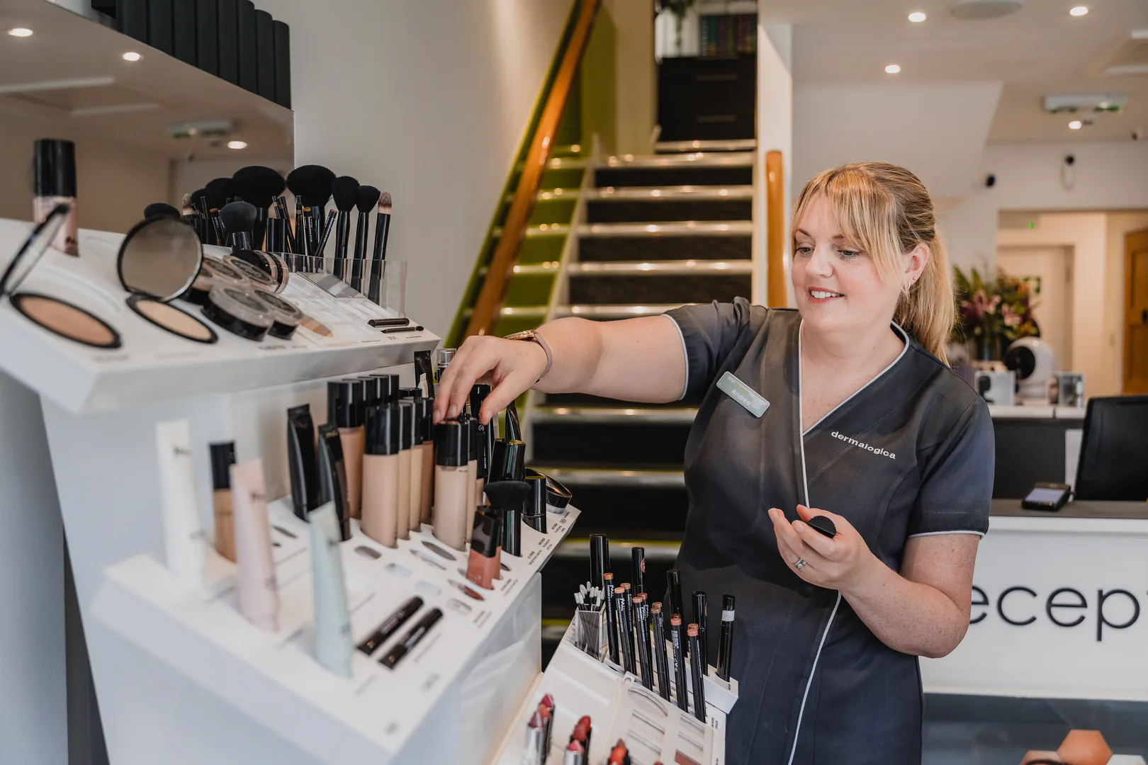 Lash and brow treatment detail at The Beauty Factory